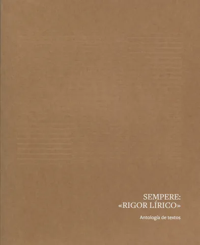 Sempere: "Rigor líric". Antologia de textos